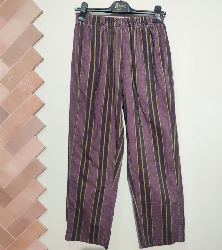 Pantalón MULTIRAYAS Malva