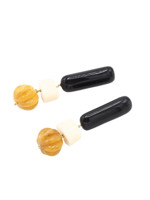 Pendientes LIPSTICK Negro