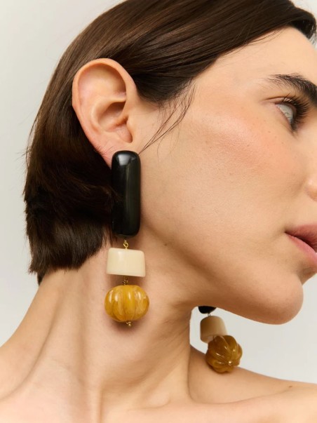 Pendientes LIPSTICK Negro