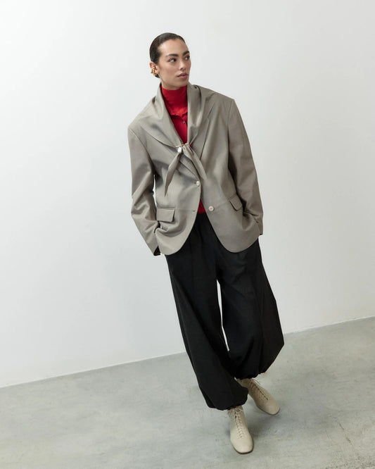 Chaqueta Piel Gris